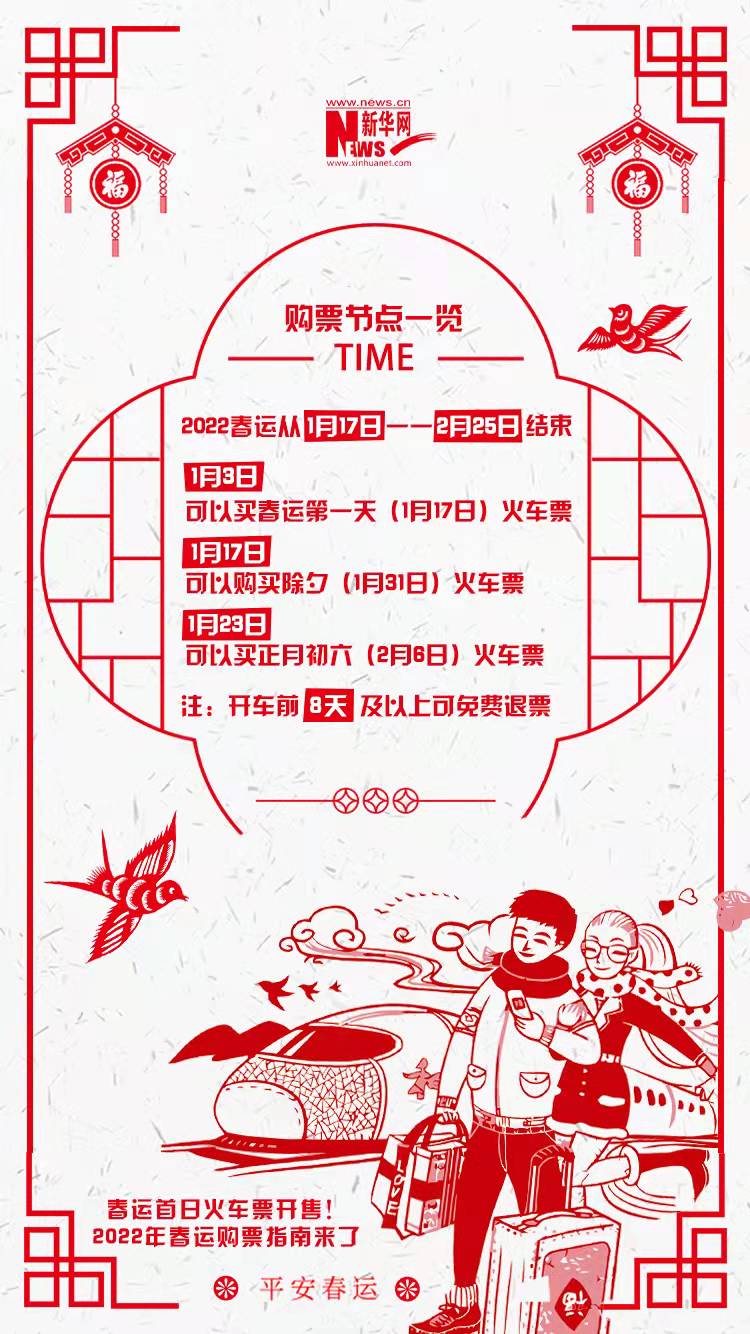 2022年春運(yùn)首日火車(chē)票開(kāi)售！購(gòu)票指南來(lái)了