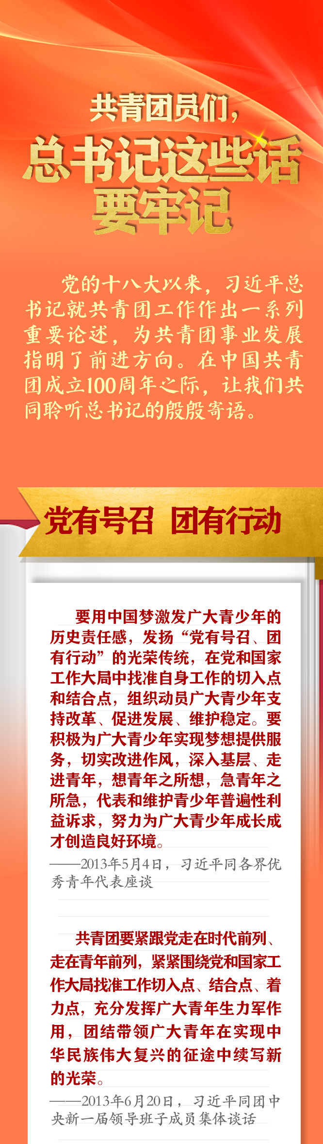 手繪長卷 | 共青團(tuán)員們，總書記這些話要牢記