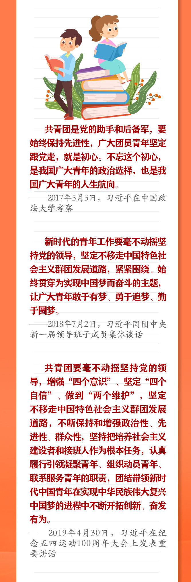 手繪長卷 | 共青團(tuán)員們，總書記這些話要牢記