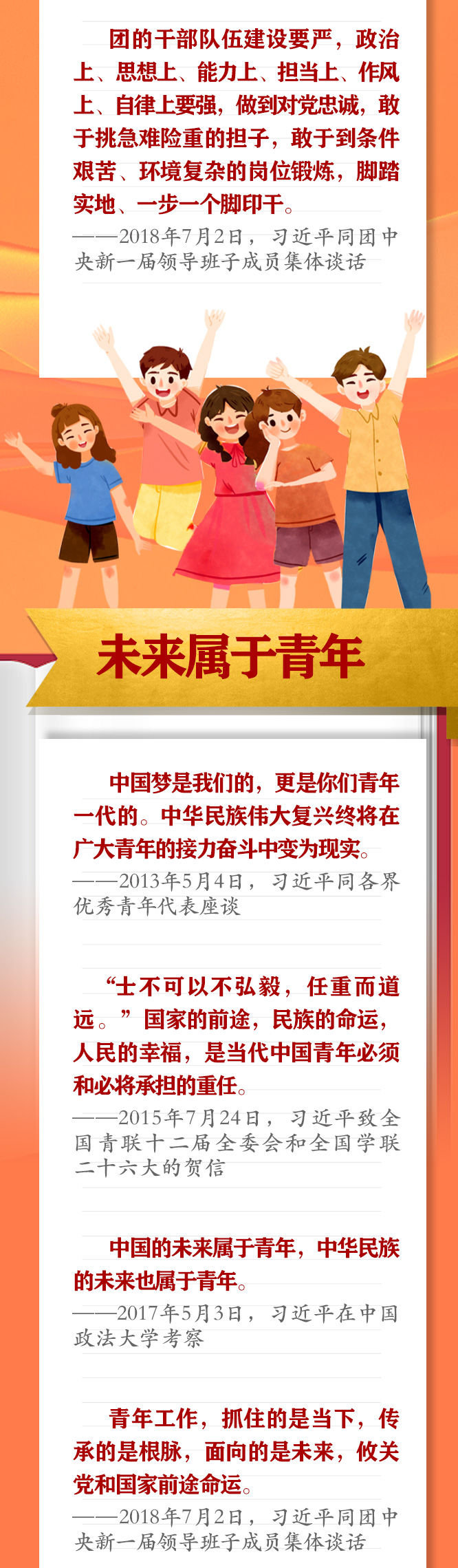手繪長卷 | 共青團(tuán)員們，總書記這些話要牢記