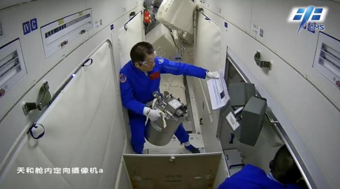 核心艙衛(wèi)生區(qū)。圖片來源：中國載人航天工程辦公室官方微信