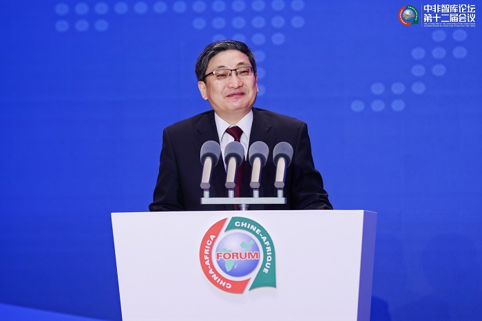 中國(guó)政府非洲事務(wù)特別代表劉豫錫在中非智庫(kù)論壇第十二屆會(huì)議開幕式上發(fā)表致辭。主辦方供圖