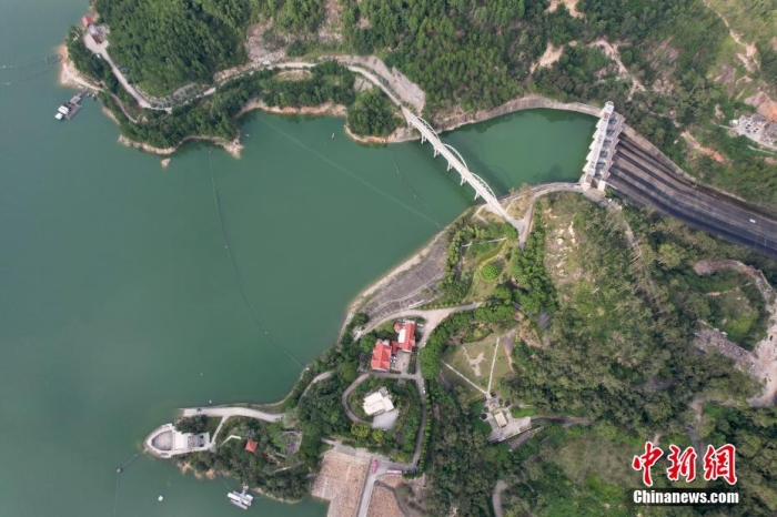 資料圖：俯瞰福建向金門供水工程水源地——泉州山美水庫。王東明 攝
