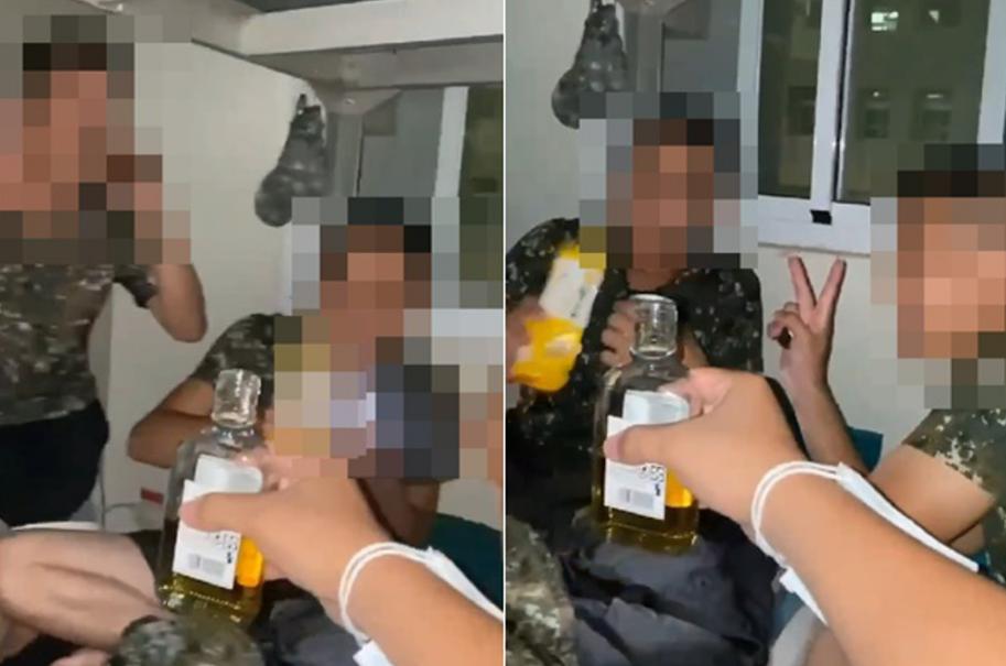 臺(tái)軍在宿舍開“飲酒趴”。圖片來源：臺(tái)灣“中時(shí)新聞網(wǎng)”。
