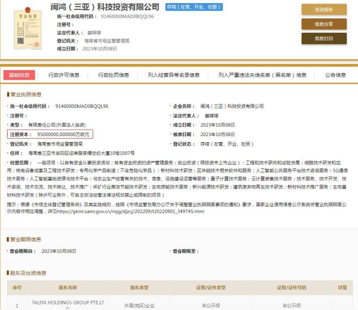  國家企業(yè)信用信息公示系統(tǒng)截圖。