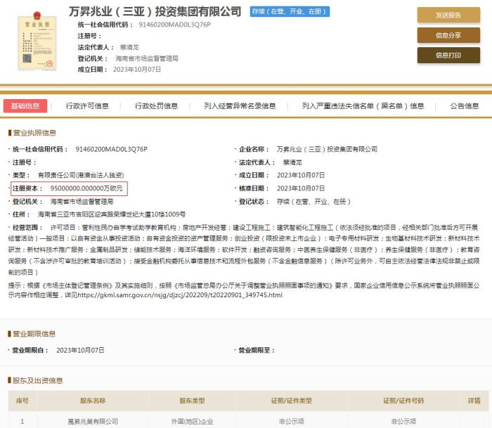 國家企業(yè)信用信息公示系統(tǒng)截圖。