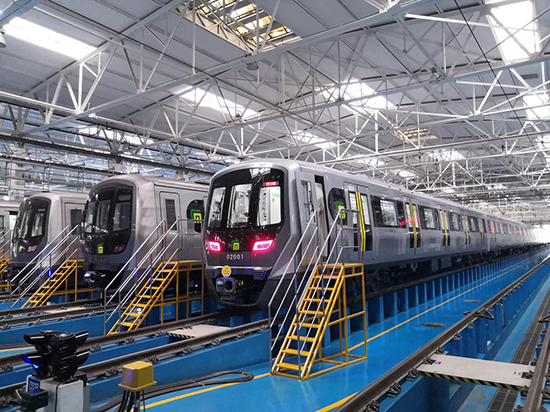 石家莊地鐵二號(hào)線列車。 中車齊車集團(tuán)石家莊公司供圖