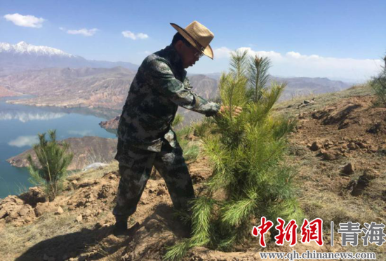 圖為尖扎干部職工生態(tài)建設(shè)和環(huán)境保護現(xiàn)場。尖宣 供圖
