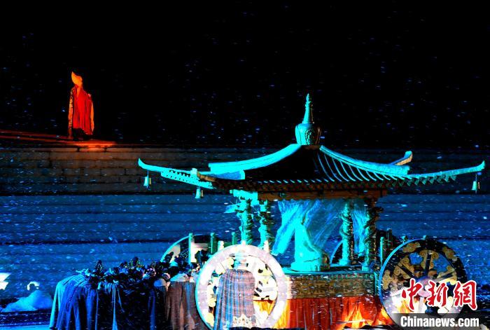 3月17日，西藏拉薩，《文成公主》大型史詩(shī)劇演出現(xiàn)場(chǎng)?！±盍?攝