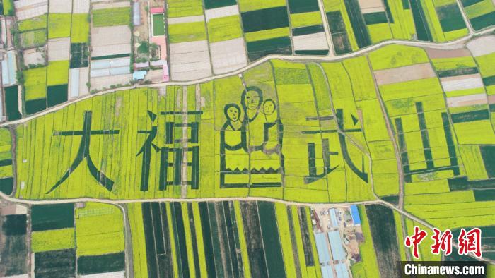 2019年4月，天水武山縣萬畝鄉(xiāng)村油菜花海。(資料圖) 何海瑞 攝