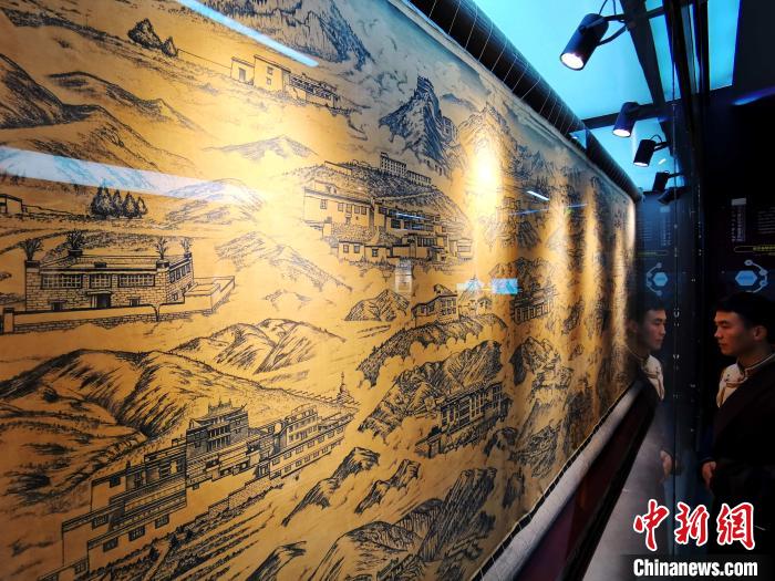圖為歷代藏醫(yī)藥學(xué)教育機構(gòu)展示?！?zhí)砀?攝